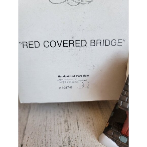 Dept 56 59870 NEW red covered bridge heritage village accessory - Picture 6 of 6